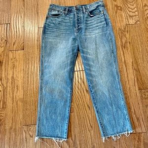 Madewell stovepipe button close cropped jeans size 29